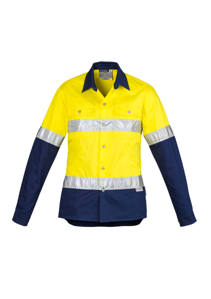 Syzmik-Syzmik Womens Hi Vis Industrial L/S Shirt - Hoop Taped-Discount Workwear NZ