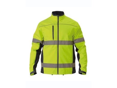 Bisley-Bisley Taped Hi Vis Soft Shell Jacket-Discount Workwear NZ