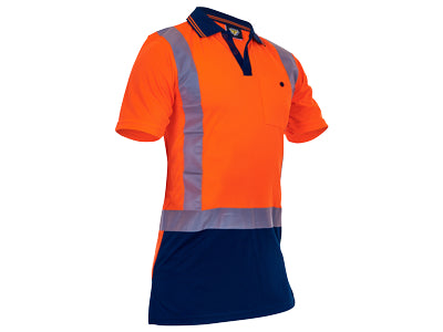 Pan Products-Caution D/N Microfibre Polo-Discount Workwear NZ