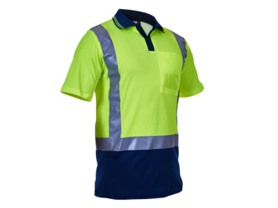 Pan Products-Caution D/N Microfibre Polo-Discount Workwear NZ